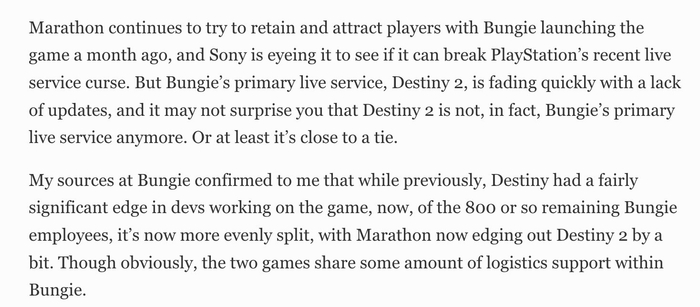开云官网-Bungie 调整开发资源，300 人专注《失落星船：马拉松》开发|工作室|福布斯|命运 2|失落星船:马拉松|命运2_新浪体育_新浪新闻